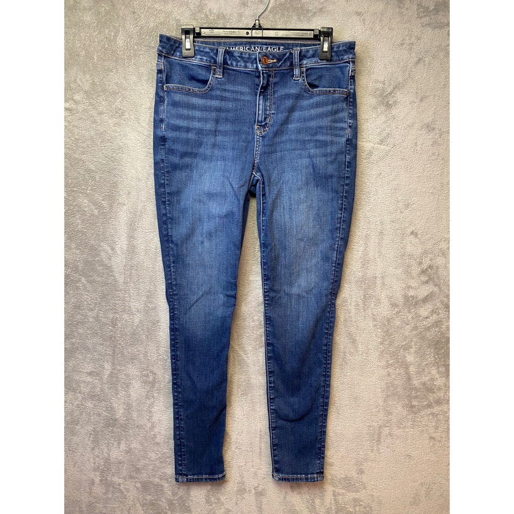 American Eagle Womens Size 10 Jegging High Rise Medium Wash Blue Denim Jeans